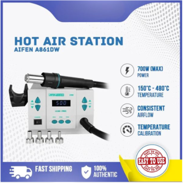 Aifen 861DW Lead Free Hot Air Smd Rework Station With Heat Changing Channels
