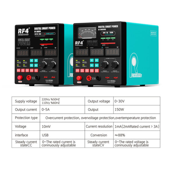 RF4 RF-3005 Pro Multifunctional Adjustable DC Power Supply With Pointer Gauge ( 30V / 5A )