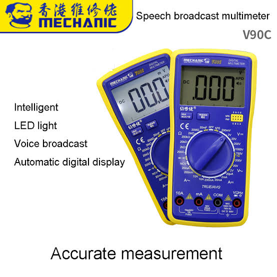 Mechanic V90c Intelligent Fully Automatic Digital Display Electrician Measuring Instrument Speech Broadcast Multimeter