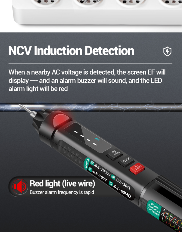 RELIFE 3 IN 1 DT-01 Smart Pen Multimeter High Precision Negative Test Lead