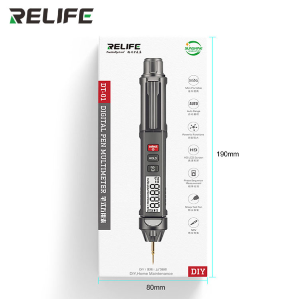 RELIFE 3 IN 1 DT-01 Smart Pen Multimeter High Precision Negative Test Lead