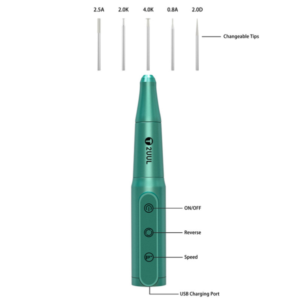 2UUL DA81 Chargeable Polish Drill Pen for Phone Repair