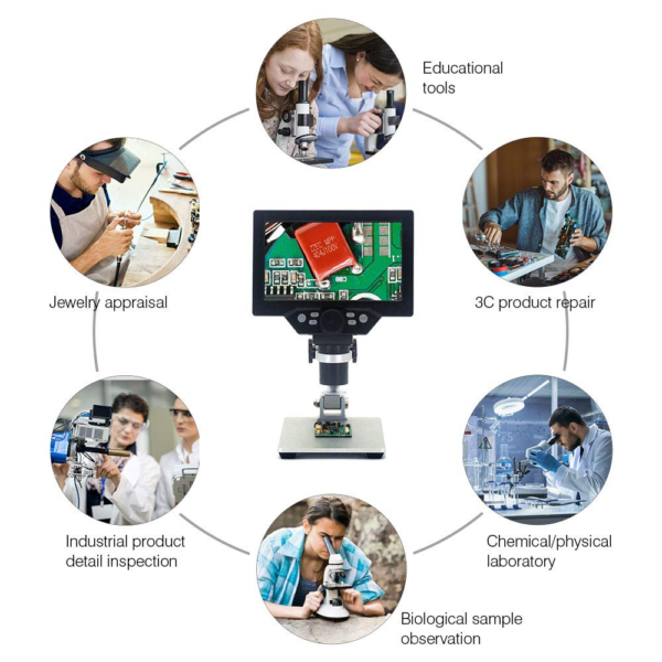 1200X Digital Microscope With 7inch Display