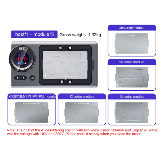 i2C T20 AI Preheating Separate Platform for iPhone X-14ProMax