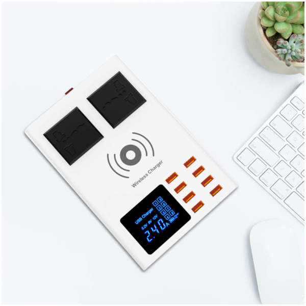 CD-A10W 8 Usb Port with Wireless Charging