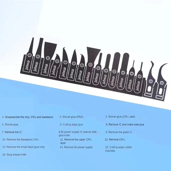 Jabeud 16-in-1 BGA Maintenance Knife for CPU Glue Remove Blades