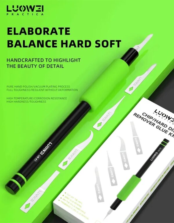 LUOWEI LW-K1 Chip/Hard Disk Remover Glue Knife CPU Glue Remover Blades