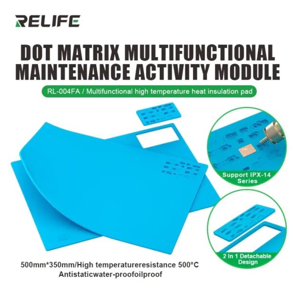 RELIFE RL-004FA/FB IPX-14 Dot Matrix Maintenance Multifunctional High Temperature Heat Insulation Pad For Mobile Phone Repair