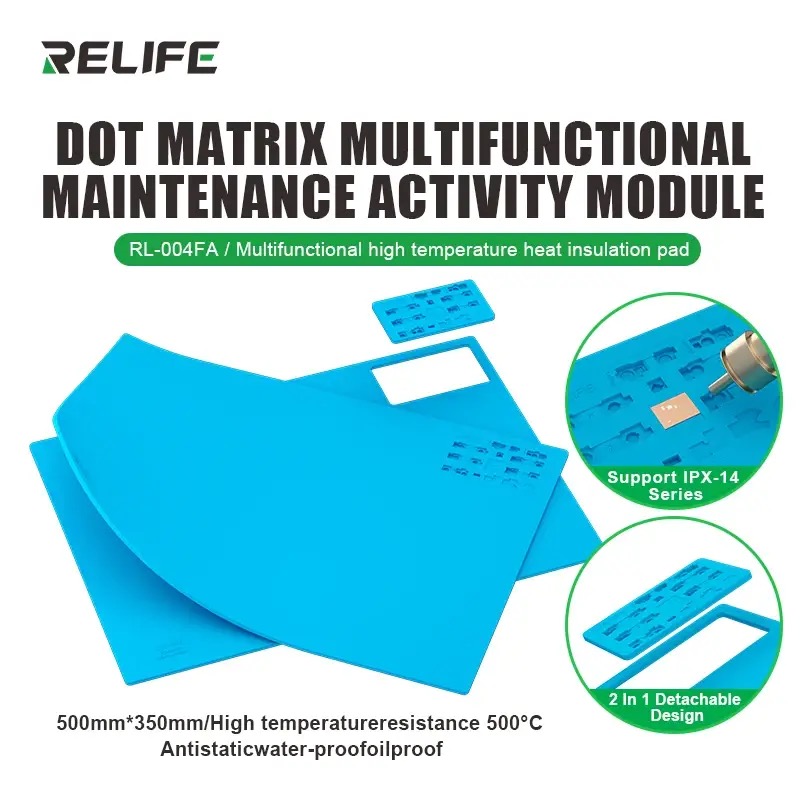 RELIFE RL-004FA/FB IPX-14 Dot Matrix Maintenance Multifunctional High Temperature Heat Insulation Pad For Mobile Phone Repair