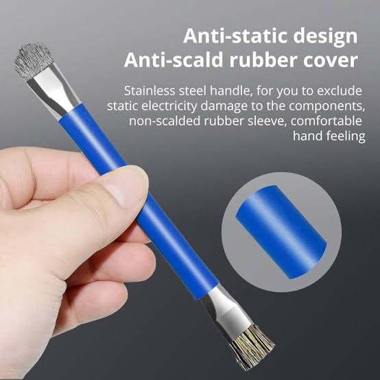 BS-02 Double Head Mobile Phone Repair Hard Brush Anti-static Motherboard IC pad cleaning dust brush