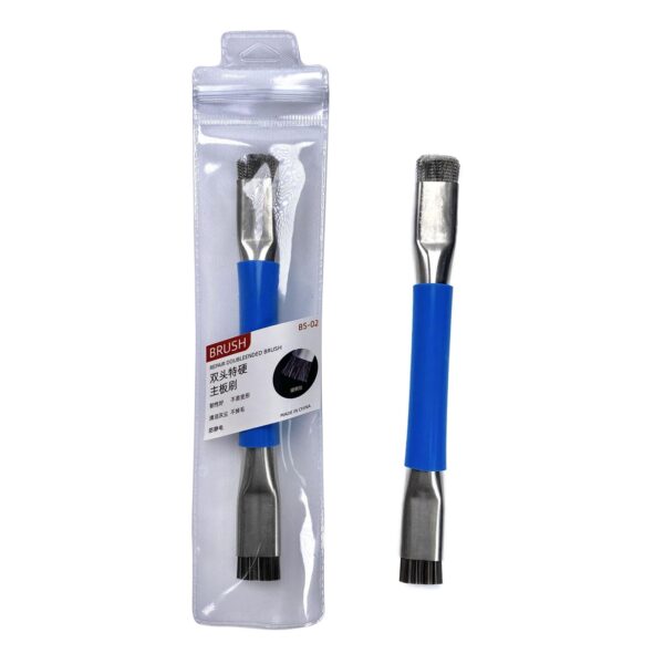 BS-02 Double Head Mobile Phone Repair Hard Brush Anti-static Motherboard IC pad cleaning dust brush