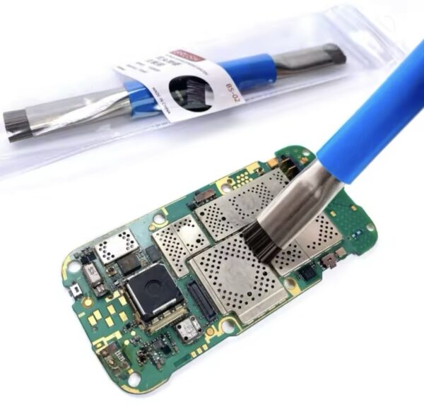 BS-02 Double Head Mobile Phone Repair Hard Brush Anti-static Motherboard IC pad cleaning dust brush