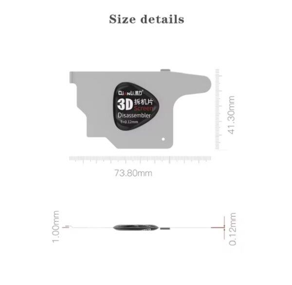 QIANLI 3D Screen Disassembler 0.12mm LCD Screen Metal Removal Tool Disassembly Blade mobile phone repairing machine