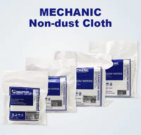 Dust Free Cloth MECHANIC HK5090 4 inch 10/10cm 100pcs/pack Microfiber Wipe Non-dust Fabric cellphone screen Camera lens cleaning