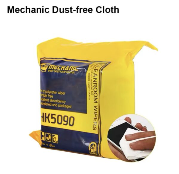 Dust Free Cloth MECHANIC HK5090 4 inch 10/10cm 100pcs/pack Microfiber Wipe Non-dust Fabric cellphone screen Camera lens cleaning