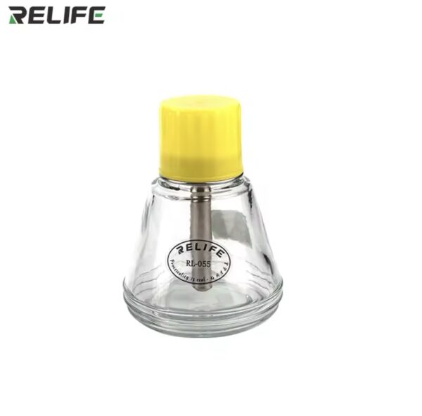 RELIFE RL-055 Press Type Automatic Copper Wick Straw Glass Bottle for Alcohol Clean Water Liquid Container Alcohol Bottle Tool