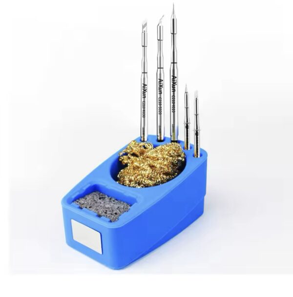 OSS W121 High temperature resistant silicone solder cleaning ball box soldering iron tip cleaner copper wire Storage Cleaning sponge