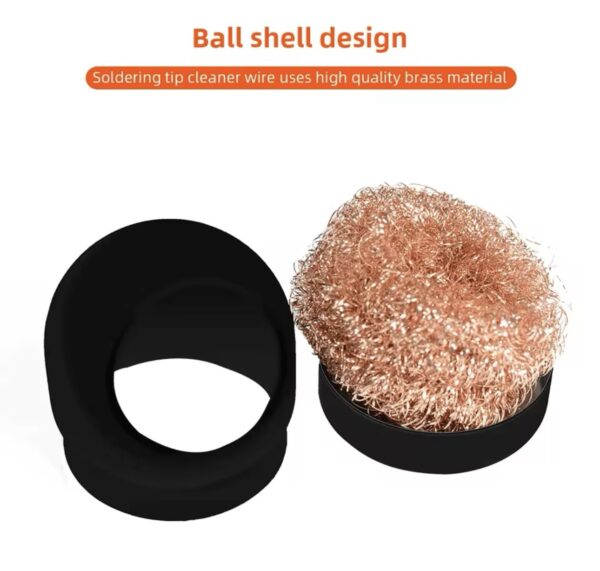 Soldering Iron Tip Cleaner Desoldering Cleaning Ball Welding Soldering Iron Mesh Filter Metal Wire Stand Steel Ball Tin Remover