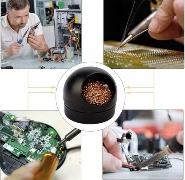 Soldering Iron Tip Cleaner Desoldering Cleaning Ball Welding Soldering Iron Mesh Filter Metal Wire Stand Steel Ball Tin Remover