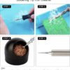 Soldering Iron Tip Cleaner Desoldering Cleaning Ball Welding Soldering Iron Mesh Filter Metal Wire Stand Steel Ball Tin Remover