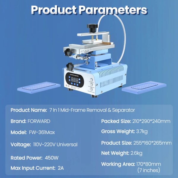 FORWARD FW-361Max 7 In 1 Mid-Frame Removal and Separator