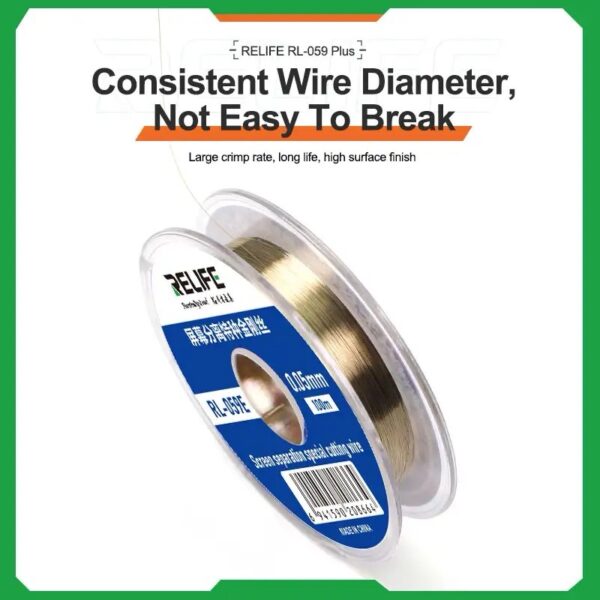 RL-059 Plus 5 in 1 LCD Screen Separation Cutting Line Diamond Wire 0.03/0.05/0.08mm for iPhone Samsung Mobile Phone Repair Tools