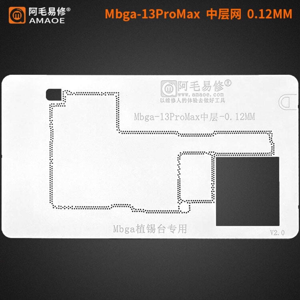 Amaoe 0.12MM Middle Layer Stencil Plate For iPhone 13 Pro Max