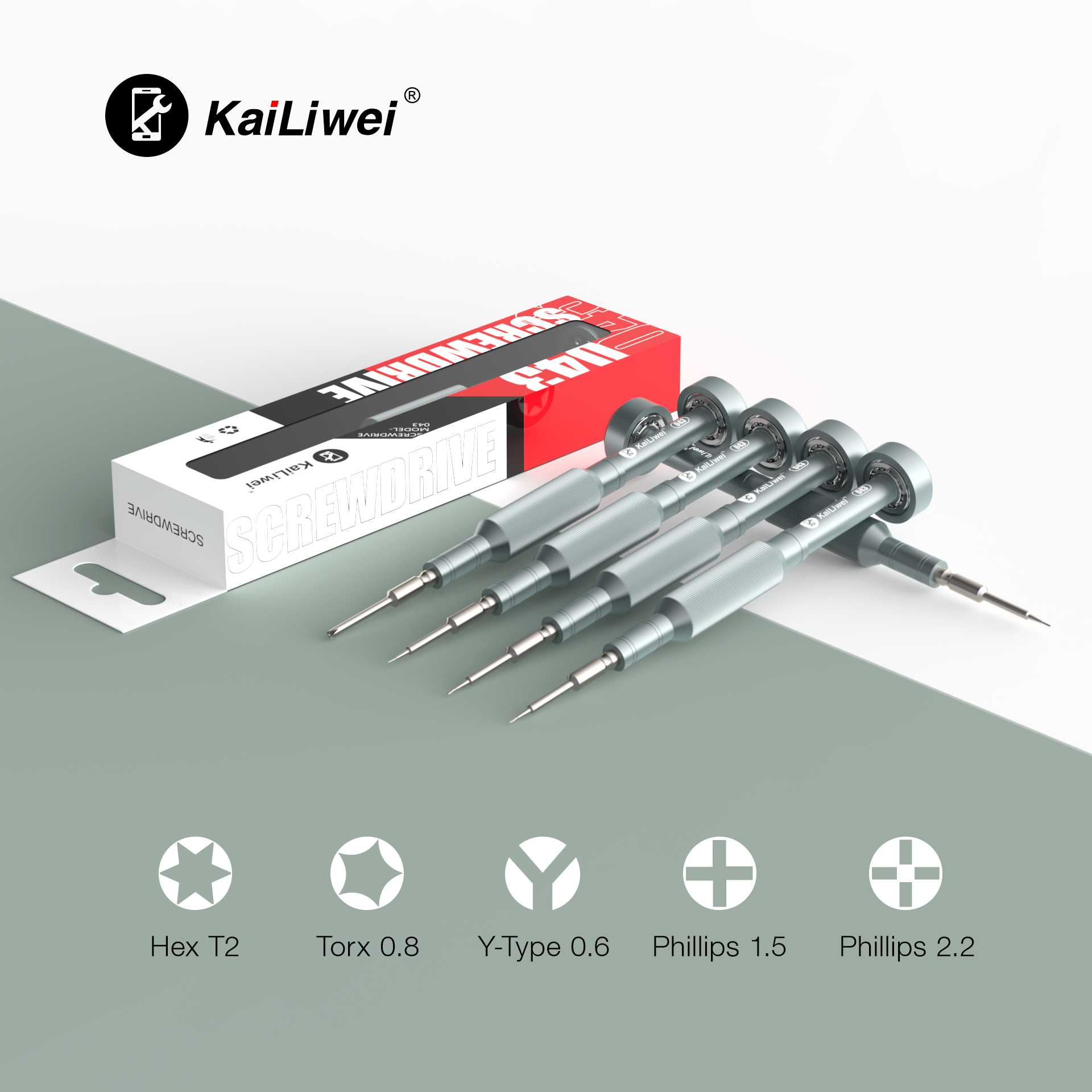 Kailiwei 043 Y-Type 0.6 Aluminum Alloy Screwdrivers