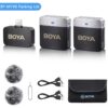 BOYA BY-M1V6 Wireless Lavalier Lapel Condenser Microphone for iPhone Android Smartphone Camera PC Gaming YouTube Broadcast Vlog