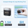 BOYA BY-M1V6 Wireless Lavalier Lapel Condenser Microphone for iPhone Android Smartphone Camera PC Gaming YouTube Broadcast Vlog