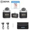 BOYA BY-M1V6 Wireless Lavalier Lapel Condenser Microphone for iPhone Android Smartphone Camera PC Gaming YouTube Broadcast Vlog