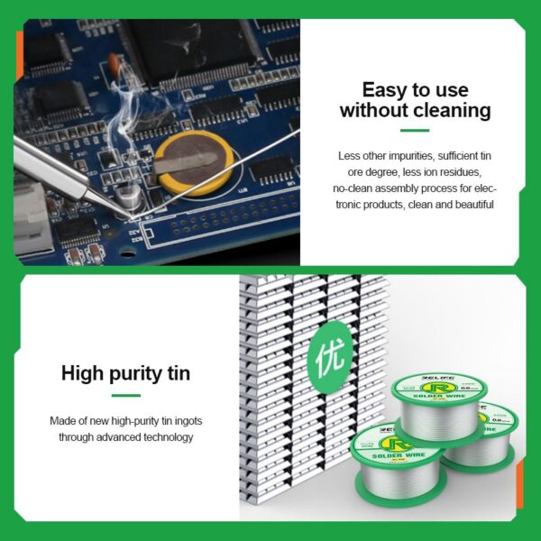 img_0746 RELIFE RL-445 0.5mm High Purity Solder Wire Rosin Core Tin Wire Various Electronic Soldering Welding Weights 25g