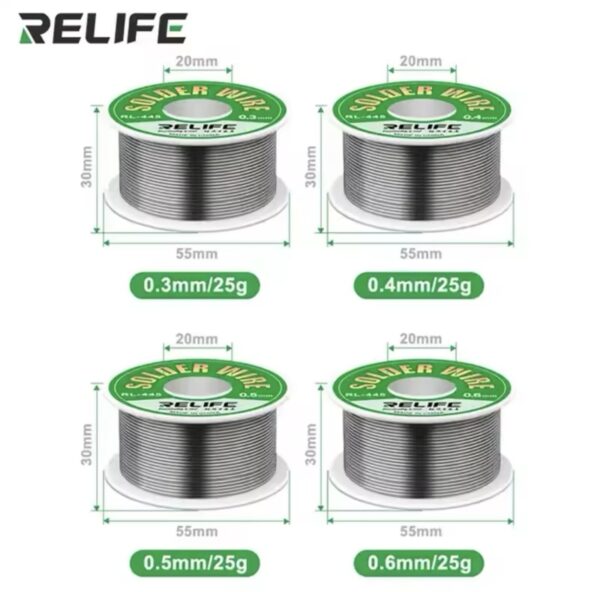 Screenshot RELIFE RL-445 0.5mm High Purity Solder Wire Rosin Core Tin Wire Various Electronic Soldering Welding Weights 25g