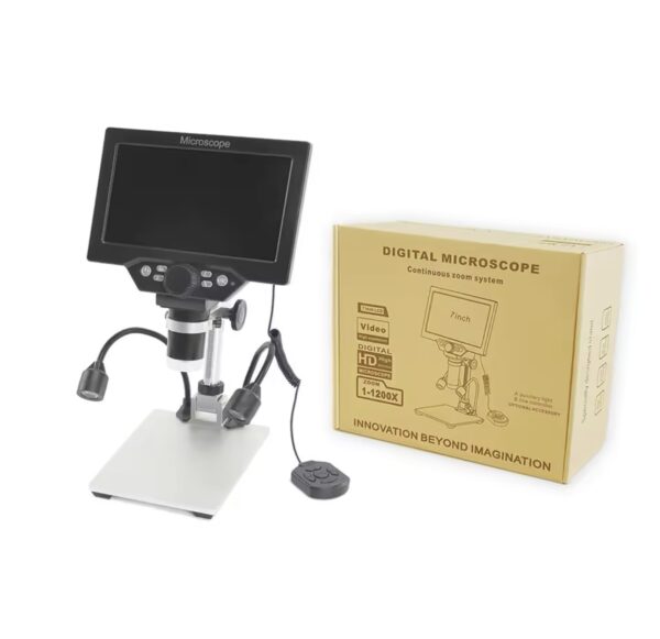 B1200 Digital Microscope 12MP 1-1200X Microscope Digital Electronic Microscopio For Soldering Continuous Amplification Magnifier