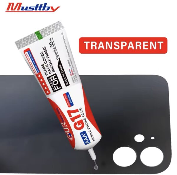 AAA+ G17 Quick Dry Strong Adhesive Glue For Back Cover Middle Frame Sealent Glue 50ML (Transparent)