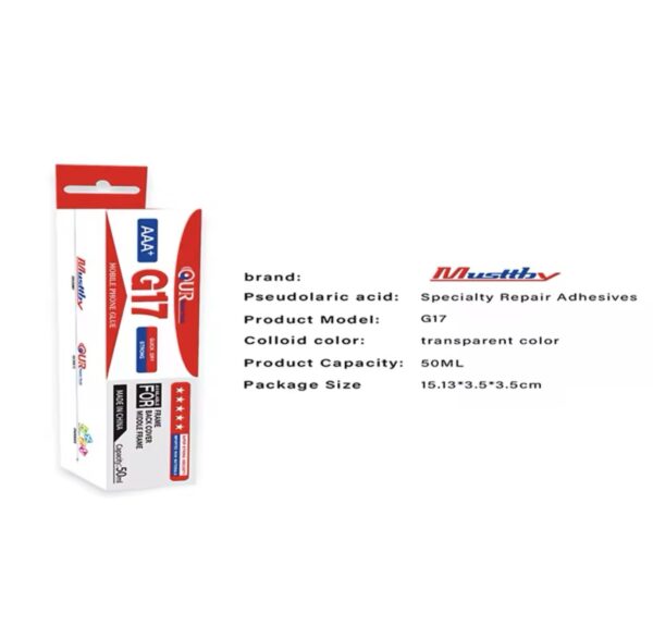 AAA+ G17 Quick Dry Strong Adhesive Glue For Back Cover Middle Frame Sealent Glue 50ML (Transparent)