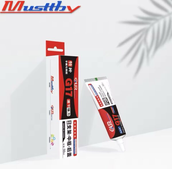 AAA+ G17 Quick Dry Strong Adhesive Glue For Back Cover Middle Frame Sealent Glue 50ML (BLACK)