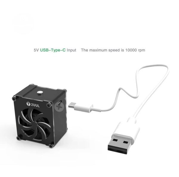 2uul Mini exhaust fan CUUL 5V USB Cooling Fan for Mobile phone mainboard maintenance Welding Smoke Exhaust cooling ejector fan