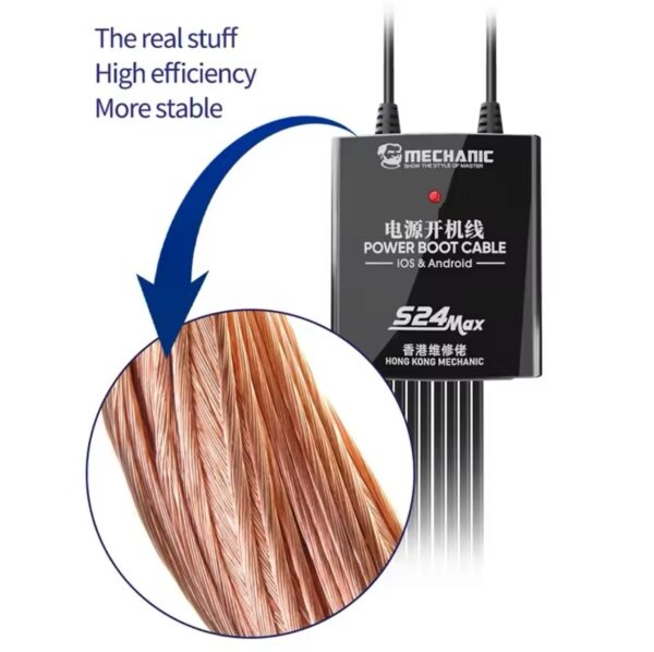 Power Boot Cable MECHANIC S24 MAX for IP 5S-15 Pro Max Android Samsung Huawei OPPO Xiaomi Mobile Phone Guidance Test Line