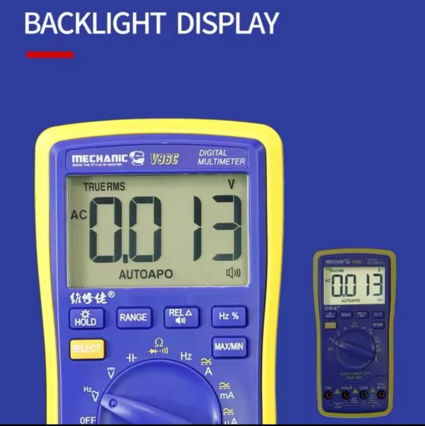 MECHANIC V90C High Precision Digital Display Voice AC DC Voltage Current Resistance Measurement Multimeter