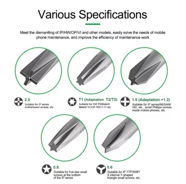 RELIFE RL-728A Screwdriver Set for Phone and Laptop Repair Strong Magnetic Disassembly Tools
