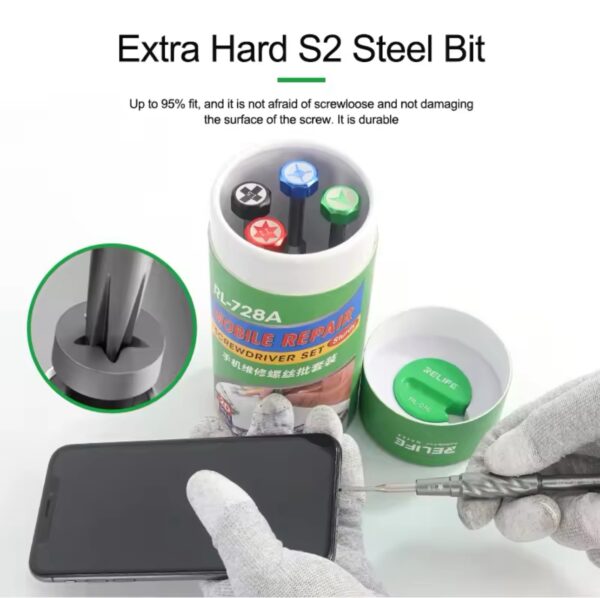 RELIFE RL-728A Screwdriver Set for Phone and Laptop Repair Strong Magnetic Disassembly Tools