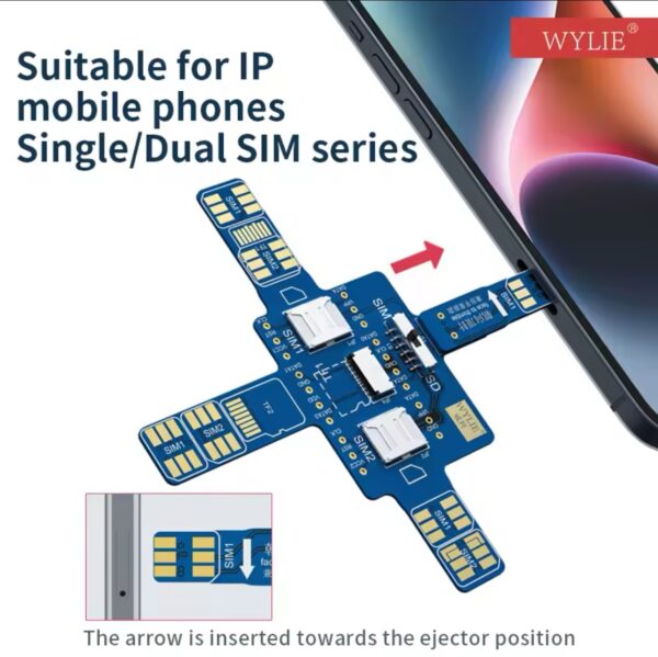 WYLIE SIM Smartphone Signal Universal Test Board Single and Dual Card Detection SD Card Detection For IPHONE Android Repair Tool