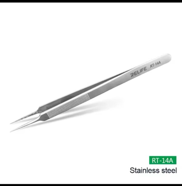 img_1926 Relife RT-14A Precision Tweezers Straight Tip Phone CPU IC Repair Clips Hand Tool Mobile Phone Repair Tweezers
