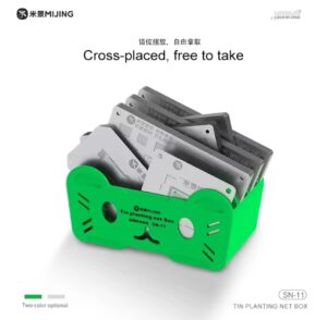 Mijing SN-11 Reballing Stencil Storage Box For Mobile Phones Mainboard Chip Rework Convenient Fast Access Tin Mesh stencil Storage Box