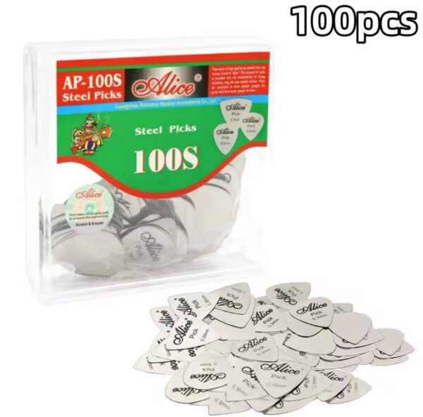 Alice Metal Opener Pick 0.3mm Thin Durable Silver Color Professional tools