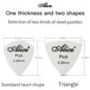 Alice Metal Opener Pick 0.3mm Thin Durable Silver Color Professional tools