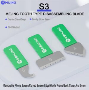 MIJING S3 3 in 1 Toothed Disassembly Piece Disassemble the Phone Screen/Curved Screen Edge/Middle Frame/Back Cover Repair Card
