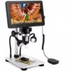12MP HD Digital Microscope 7inch Screen 1200X Zoom Electronic Microscopes Camera Magnifier for Soldering And Phone Inspection