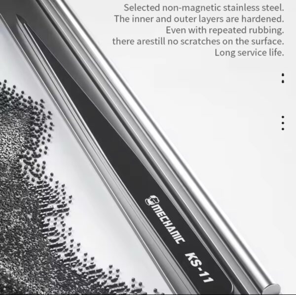 MECHANIC KS-11 Hand-polished jumper tweezers non-magnetic super sharp PCB board BGA solder pliers tweezers Phone Repair tool